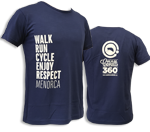 Camiseta unisex de algodón “Enjoy, Respect, Menorca” | Azul marino