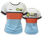 Coolmax women T-shirt | Blue & Coral