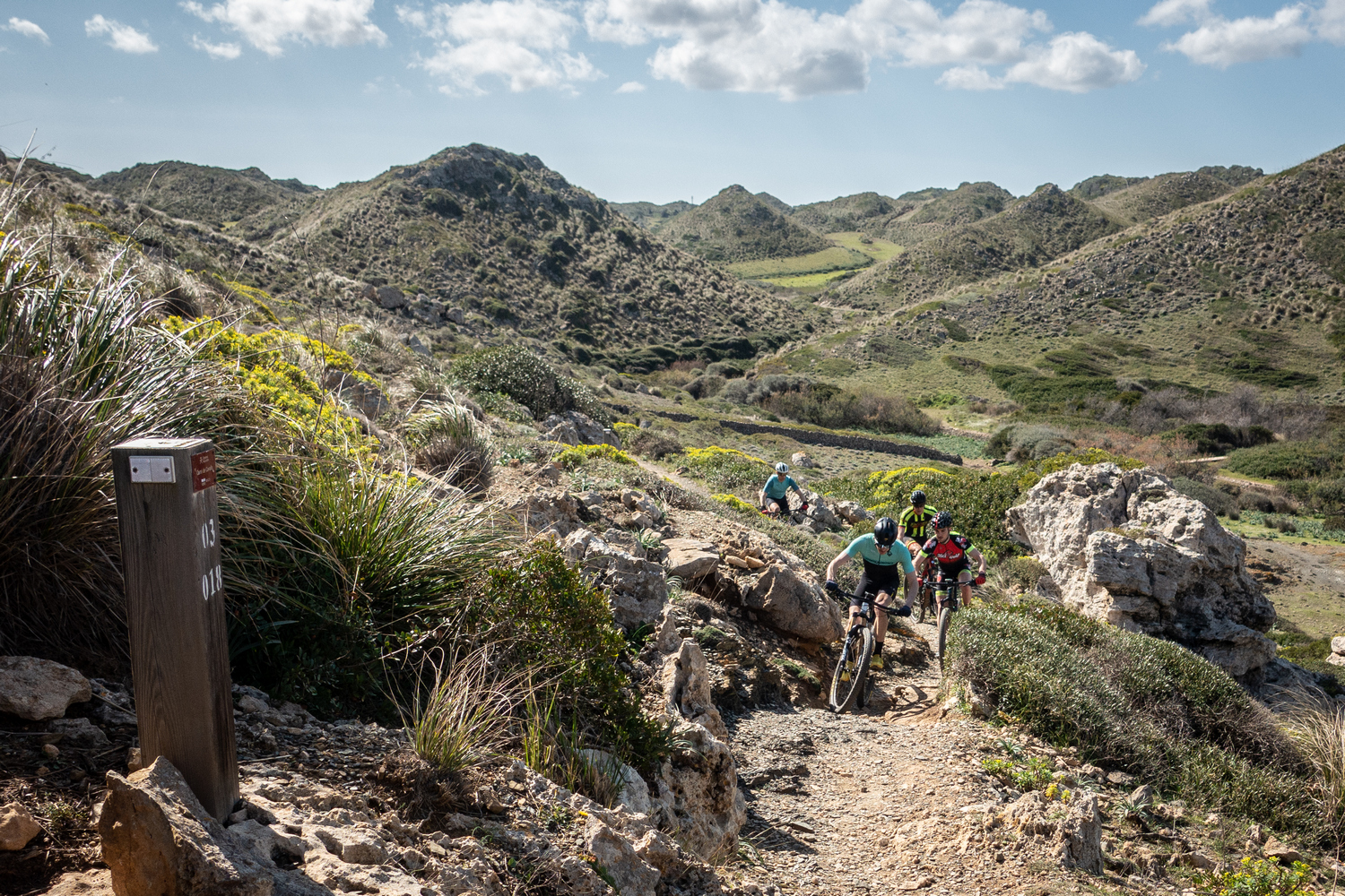 Adrià Noguera, Gerard Minoves, Eloi Miquel i Marc Casanova, en Camí de Cavalls 360º Non-Stop.