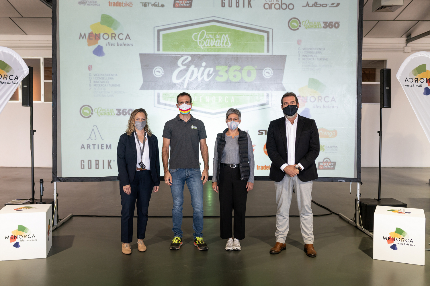 Ana Panera, Joan Febrer, Elena Costa i Carlos Montes en la presentació oficial (Foto: Oriol Batista).