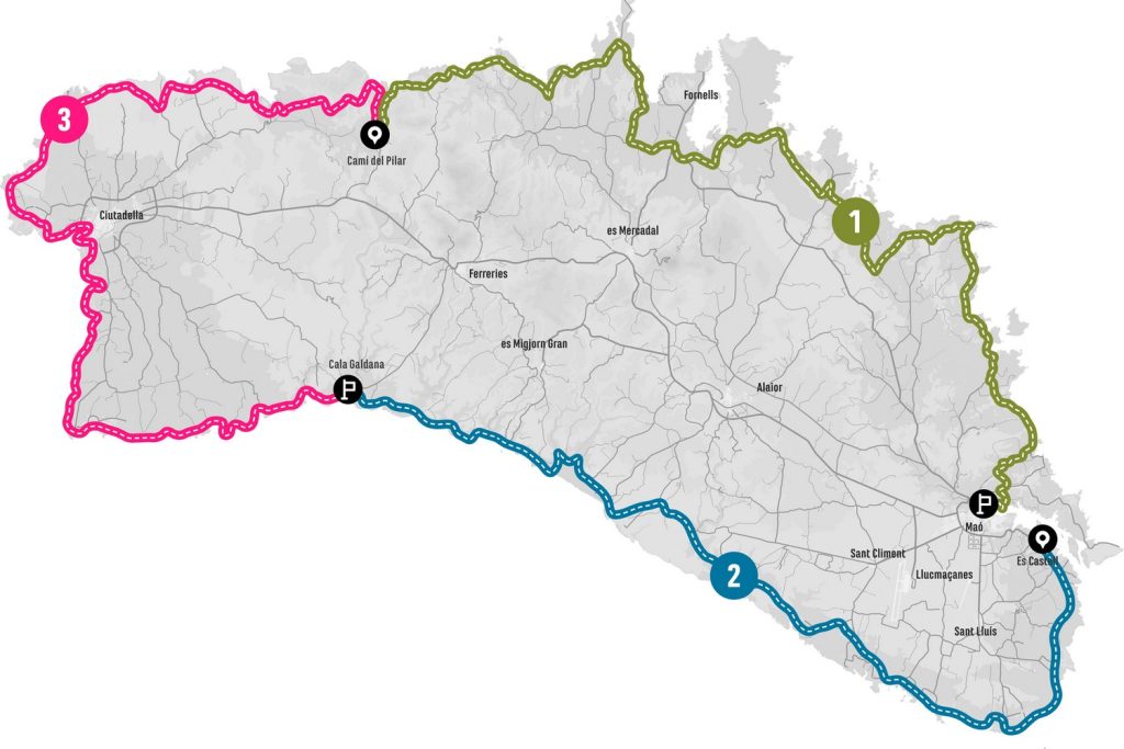 Mapa de l'ARTIEM Epic Camí de Cavalls 360º 2022, en categoria TrailRun Epic 360º.